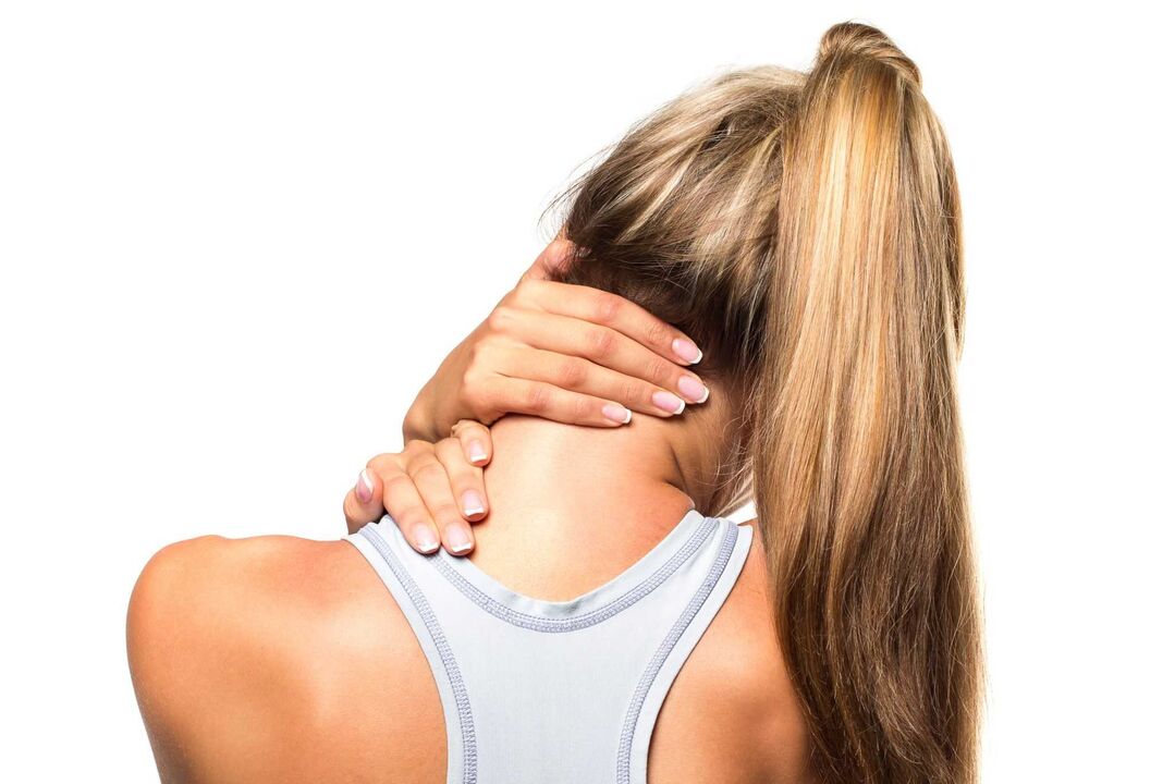 dor no pescoço devido à osteocondrose